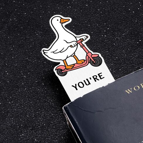 Silly Goose Bookmarks Funny Bookmarks for Women Girls Kids - Book Marks for Reading Kids Women Men, Cute Bookmark Book Gifts for Books Lovers, Bookish Gifts Stocking Stuffers for Teen Girls Boys in Saudi Arabia