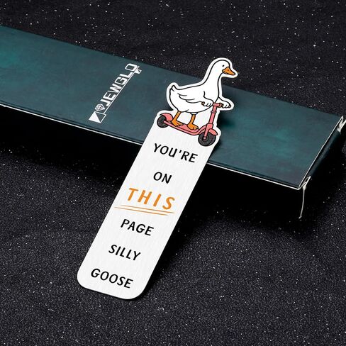 Silly Goose Bookmarks Funny Bookmarks for Women Girls Kids - Book Marks for Reading Kids Women Men, Cute Bookmark Book Gifts for Books Lovers, Bookish Gifts Stocking Stuffers for Teen Girls Boys in Saudi Arabia