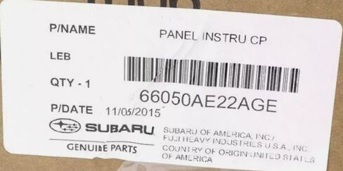 Subaru 2000-2002 Legacy & Outback Lower Dash Instrument Panel 66050AE22AGE Genuine OEM in Saudi Arabia
