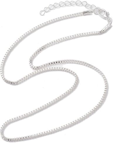5Pcs Iron Box Chain Necklaces, Silver, for Man Women DIY Necklace and Jewelry Craft Making, 18.19x0.08 inch(46.2x0.2cm) in Saudi Arabia