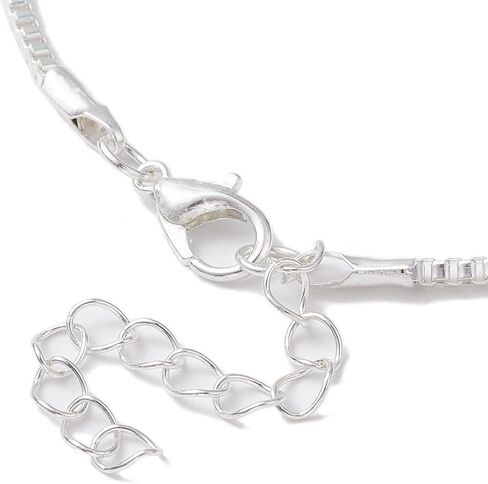 5Pcs Iron Box Chain Necklaces, Silver, for Man Women DIY Necklace and Jewelry Craft Making, 18.19x0.08 inch(46.2x0.2cm) in Saudi Arabia