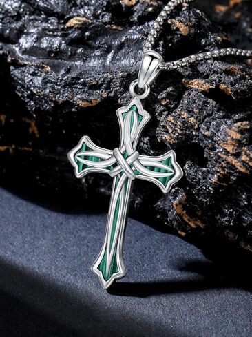 Swordgod 925 Sterling Silver Cross Necklace for Men Women Celtic/Crucifix Cross Pendant with Stainless Steel Chain Jewelry Gift for Thanksgiving Christmas in Kuwait