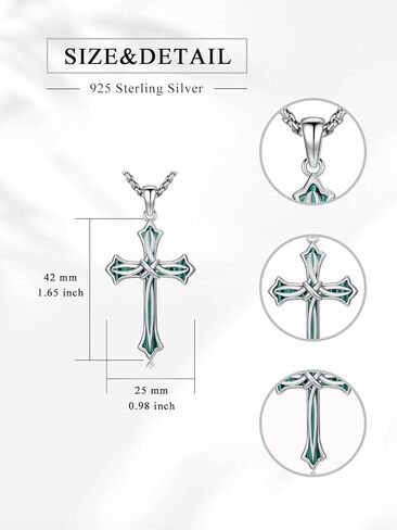 Swordgod 925 Sterling Silver Cross Necklace for Men Women Celtic/Crucifix Cross Pendant with Stainless Steel Chain Jewelry Gift for Thanksgiving Christmas in Kuwait