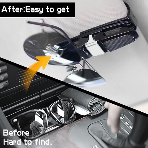 Glasses Holders for Car Sun Visor, Sunglasses Eyeglasses Mount with Ticket Card Clip in Saudi Arabia