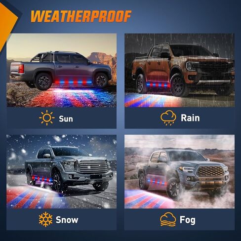 Nilight 60" Truck Tailgate Light Bar Double Row LED Flexible Strip Running Turn Signal Brake Reverse Tail Light,Red/White,No-Drilling,2 Years Warranty in Kuwait