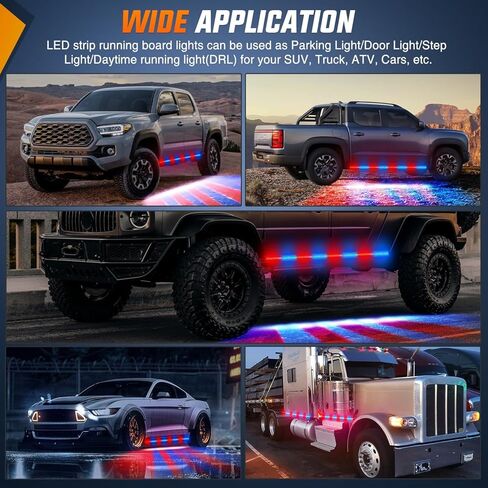 Nilight 60" Truck Tailgate Light Bar Double Row LED Flexible Strip Running Turn Signal Brake Reverse Tail Light,Red/White,No-Drilling,2 Years Warranty in Kuwait