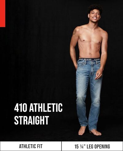 Lucky Brand Men’s 410 Athletic Straight Fit Straight Leg Jeans (as1, Waist_Inseam, Numeric_40, Numeric_29, Blue) in Saudi Arabia