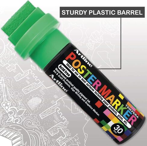 Artline Poster Markers, 30 mm Writing Width, Metallic Colors, 4 Pack (EPP-30-4W4) in Saudi Arabia