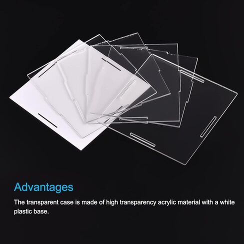 Clear Display Case, Acrylic Box Assemble Transparent Dustproof Box Showcase 3.9x3.9x3.9inch for Collectibles, Crafts in Saudi Arabia