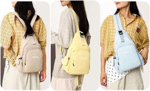 Small Backpack Waterproof Lightweight Daypack Crossbody Sling Bag Casual Travel Bag (Black) in Kuwait