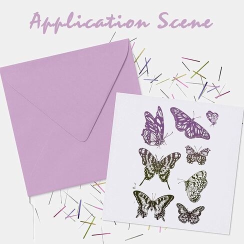1 Sheet PVC Plastic Stamps, Butterfly Pattern Silicone Stamp, Reusable Purple Pink Blue Butterfly Stamp for DIY Scrapbooking Photo Album Decorative Cards Making, 6.3x4.33x0.12inch in Saudi Arabia