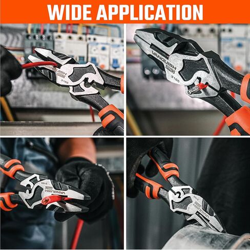 Vanquish 8 Inch Linemans Pliers High-Leverage Linesman Pliers with Side Cutting Design (3163) in Kuwait