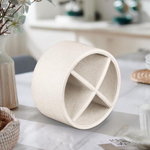 حامل أقلام دوار 360 درجة من فانوسي للمكتب، منظم قلم رصاص من الجلد للتحكم عن بعد، حامل طاولة سطح المكتب منضدة تخزين العلبة، منظمات مكتب المكتب وملحقاته 5.5 × 5.5 × 4.0 بوصة in Kuwait