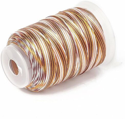 1Roll 0.3mm Segment Dyed Nylon Thread Cord Sandy Brown Braided Chinese Knotting String Satin Rattail Rope Cord for Macrame Friendship Bracelets Jewelry Making DIY Crafts (546.81 Yards/Roll) in Saudi Arabia