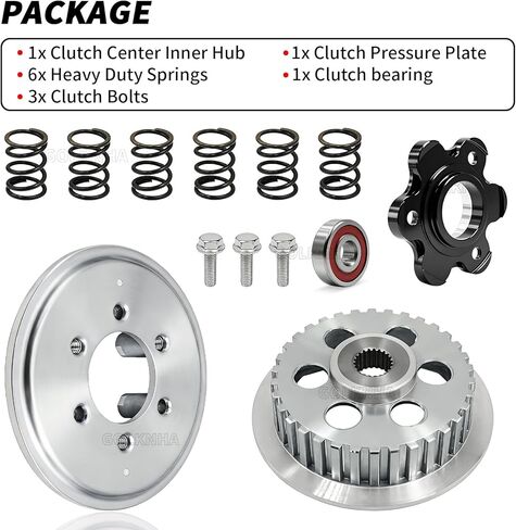 Clutch Kit & Outer Pressure & Center Inner Hub & Lifter Plates Billet CNC for Honda Grom MSX 125/ABS Monkey Z125M/ABS OEM# 22361-KPG-T00 22120-KPG-T00 in Saudi Arabia