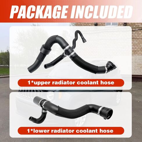 2 قطعة خراطيم تبريد مبرد المحرك العلوي والسفلي متوافقة مع Jeep Renegade 1.3L 2.4L 2015-2021 يستبدل 68246567AA 68249896AC in Kuwait