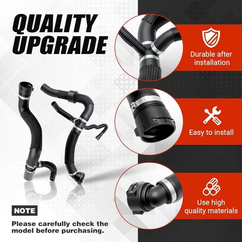 2 قطعة خراطيم تبريد مبرد المحرك العلوي والسفلي متوافقة مع Jeep Renegade 1.3L 2.4L 2015-2021 يستبدل 68246567AA 68249896AC in Kuwait