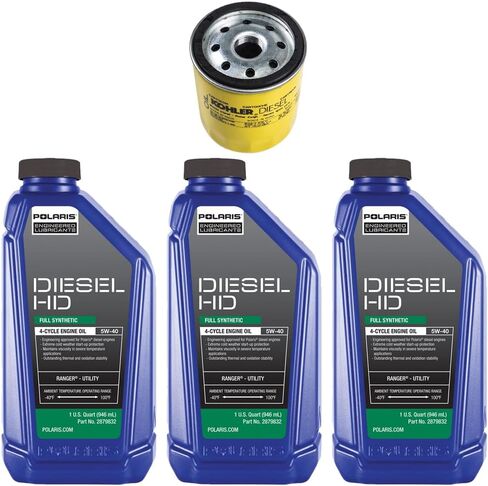 Polaris 5W-40 Diesel HD Oil Change Kit Filter Ranger 1000 Diesel Crew 1000 HST in Saudi Arabia