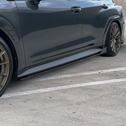 IKON MOTORSPORTS, Side Skirts Extention Compatible with 2022-2025 Subaru WRX (Base, Limited, Premium, GT), D Style Gloss Black ABS Plastic Rocker Panel Winglet Splitter Side Underbody Spoiler 4PCS in Saudi Arabia