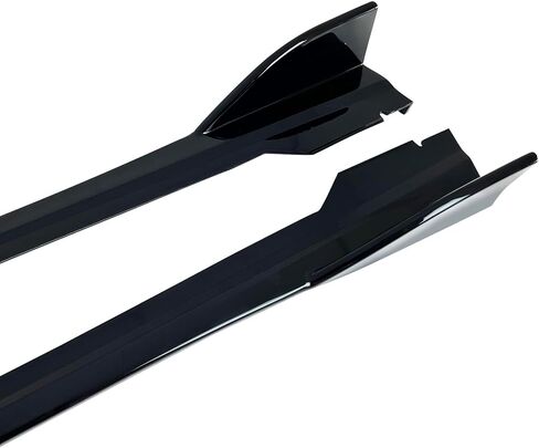 IKON MOTORSPORTS, Side Skirts Extention Compatible with 2022-2025 Subaru WRX (Base, Limited, Premium, GT), D Style Gloss Black ABS Plastic Rocker Panel Winglet Splitter Side Underbody Spoiler 4PCS in Saudi Arabia