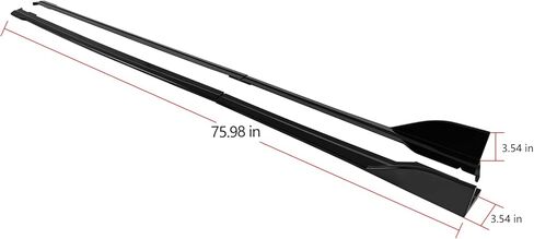 IKON MOTORSPORTS, Side Skirts Extention Compatible with 2022-2025 Subaru WRX (Base, Limited, Premium, GT), D Style Gloss Black ABS Plastic Rocker Panel Winglet Splitter Side Underbody Spoiler 4PCS in Saudi Arabia