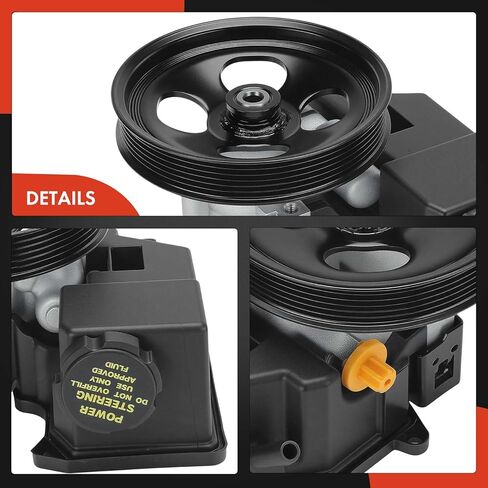 A-Premium Power Steering Pump, with 6-Groove Pulley & Reservoir, Compatible with Chevrolet Colorado 2004-2012 & GMC Canyon 2004-2012 & Isuzu i-280 2006, i-290 2007-2008, i-350 2006, i-370 2007-2008 in Saudi Arabia
