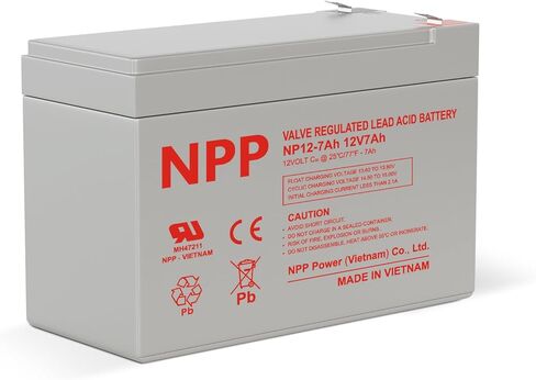 بطارية حمض الرصاص محكمة الغلق NP12-7Ah AGM بصمام صيانة قابل لإعادة الشحن ومزودة بطرف F2 متوافق مع UPS in Kuwait