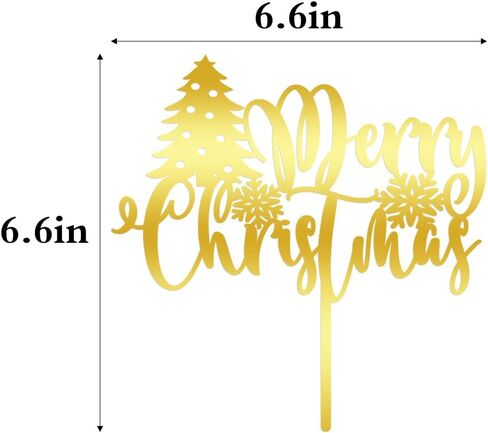 Merry Christmas Cake Topper,Glitter green Xmas Holiday Cake Decorations,for Winter Christmas Santa Happy New Year Party Theme Cake Decorations (red green) in Kuwait