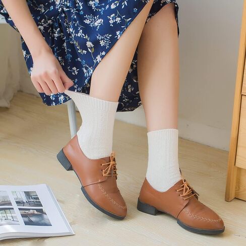 Mcool Mary Women's Frilly Socks,Casual Cute Ankle Socks Breathable Cotton Lace Crew Socks for Women 6 Pack in Kuwait