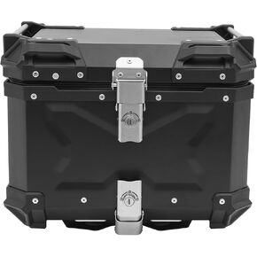 Universal Motorbike Trunk Tour Tail Box,Detachable Motorcycle Top Box with Lock,Waterproof Aluminum Alloy Motorcycles Tail Storage Case for Storage of Helmet&Luggage (55 L) in Saudi Arabia