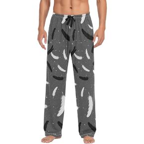Brown White Cow Textures Pajama Pants for Men Lounge Pants with Pockets Drawstring Mens Pajama Bottoms Men Sleep PJ Pants in Kuwait