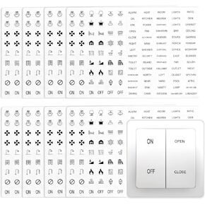 ملصقات مفاتيح الإضاءة الشفافة 620 قطعة، ملصقات مفاتيح مقاومة للماء للمنزل والمكتب والمطبخ والحمام وتحديد وتنظيم (620 قطعة) in Kuwait
