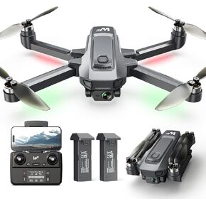 طائرات بدون طيار مع كاميرا للبالغين 4K، طائرة WeFone WF30 GPS Follow Me Drone للمبتدئين والأطفال قابلة للطي FPV RC كوادكوبتر، العودة إلى المنزل، محرك بدون فرش، ناقل حركة 5G، وقت طيران 40 دقيقة، بطاريتان in Kuwait