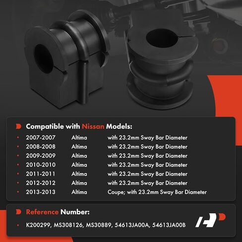 A-Premium 2 x Front To Frame Sway Bar Bushing Kit, Compatible with Nissan Altima 2007 2008 2009 2010 2011 2012 2013 in Saudi Arabia