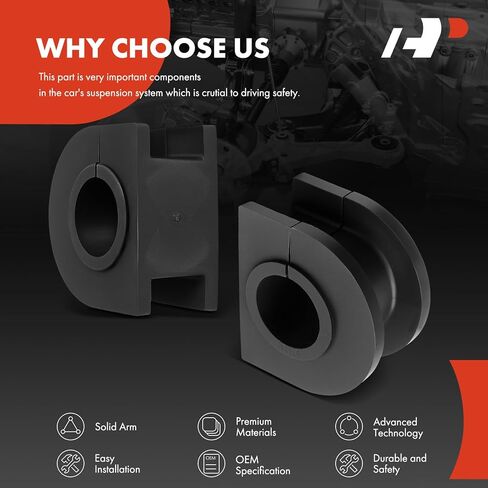 A-Premium 2 x Front To Frame Sway Bar Bushing Kit, Compatible with Chevrolet Tahoe, Blazer, Astro & GMC Yukon & Cadillac Escalade ESV EXT & Hummer H2 & Isuzu Hombre in Saudi Arabia
