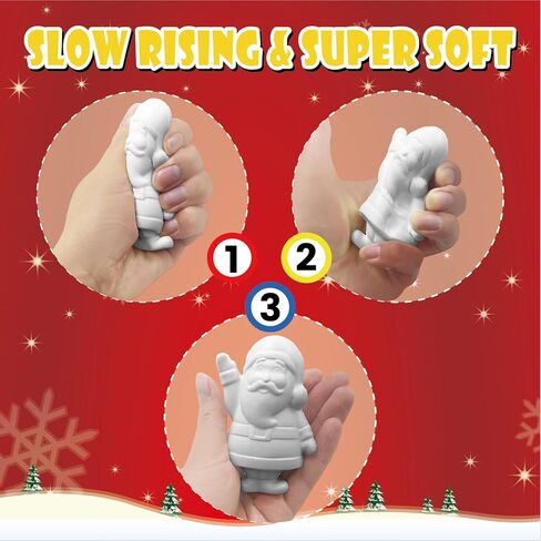 Paint Your Own Squishies Mystery Box, Christmas Squishy Coloring Kit, Surprise Toys for Girls, Foam Squishy Christmas Painting Crafts, Party Favors Stocking Stuffers Classroom Gifts for Kids in Saudi Arabia