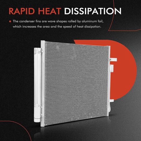 A-Premium A/C Condenser Replace# 97606P2000 - Compatible with 2021-2023 Kia Sorento & 2021-2023 Hyundai Santa Fe, 2022-2024 Santa Cruz, 1.6L 2.5L, Turbocharged in Saudi Arabia