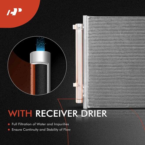 A-Premium A/C Condenser Replace# 97606P2000 - Compatible with 2021-2023 Kia Sorento & 2021-2023 Hyundai Santa Fe, 2022-2024 Santa Cruz, 1.6L 2.5L, Turbocharged in Saudi Arabia