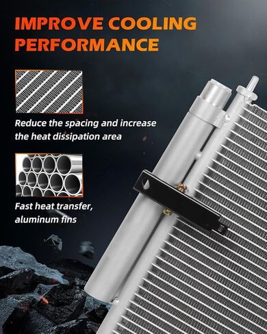 OCPTY Auto Parts Condenser Replacement Compatible with 2006-2011 for Acura for CSX | 2006-2011 for Honda for Civic | 2006-2011 for Honda for Civic in Saudi Arabia