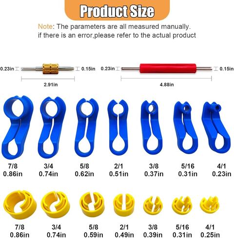 16PCS Car AC Fuel Line Disconnect Tool Set with Storage Box – 1/4 5/16 3/8 1/2 5/8 3/4 7/8 Inch Master Quick Disconnect Kit for Fuel Filter, Transmission Oil Cooler & AC Hose Removal Tool in Saudi Arabia