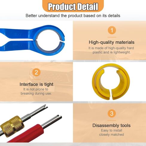 16PCS Car AC Fuel Line Disconnect Tool Set with Storage Box – 1/4 5/16 3/8 1/2 5/8 3/4 7/8 Inch Master Quick Disconnect Kit for Fuel Filter, Transmission Oil Cooler & AC Hose Removal Tool in Saudi Arabia