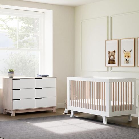 سرير Babyletto Hudson 3 في 1 القابل للتحويل مع طقم تحويل سرير الأطفال الصغار باللون الأزرق الداكن، ومعتمد من Greenguard Gold in Kuwait