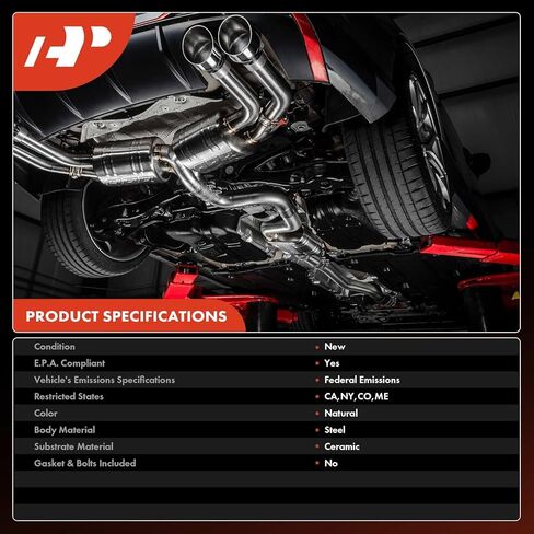 A-Premium Catalytic Converter with Gasket Kit Direct-Fit Compatible with Chevrolet Cruze 2016 2017 2018 2019 1.4L, E.P.A. Compliant in Saudi Arabia