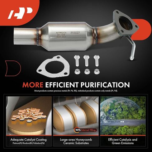 A-Premium Catalytic Converter with Gasket Kit Direct-Fit Compatible with Chevrolet Cruze 2016 2017 2018 2019 1.4L, E.P.A. Compliant in Saudi Arabia