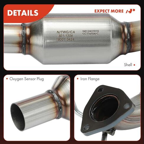 A-Premium Catalytic Converter with Gasket Kit Direct-Fit Compatible with Chevrolet Cruze 2016 2017 2018 2019 1.4L, E.P.A. Compliant in Saudi Arabia
