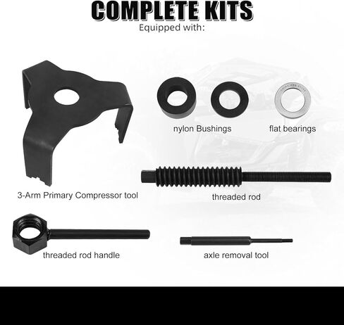 NICECNC Black pDrive Primary Clutch Weight Changing Tool Kit Compatible with Can Am Maverick X3 RS Turbo 2024, X3 RR 4x4 XDS Turbo DPS 2022-2023, See Fitments in Saudi Arabia