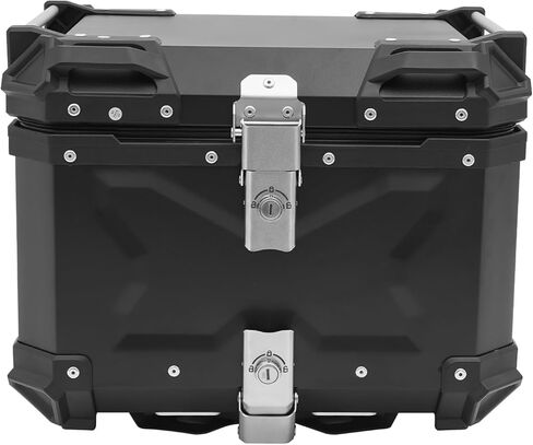 Universal Motorbike Trunk Tour Tail Box,Detachable Motorcycle Top Box with Lock,Waterproof Aluminum Alloy Motorcycles Tail Storage Case for Storage of Helmet&Luggage (55 L) in Saudi Arabia