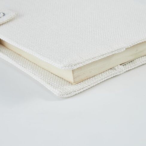 venoka Blank Linen A5 Notebook Cover with Button – Sublimation & Embroidery Ready Fabric Book Sleeve for DIY Customization, Reusable Journal Protector for Small Business & Craft Projects in Saudi Arabia