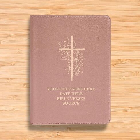Personalized CSB She Reads Truth Community Study Bible Faux Leather Medium Print Size | Custom with Full Cover Floral & Cross Design and Name | Gift for Christian & Religious Celebrations | Rose Gold in Saudi Arabia