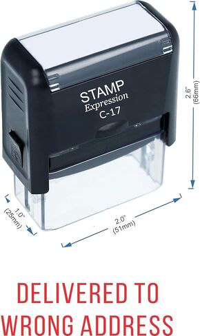 StampExpression - Delivered to Wrong Address Office Self Inking Rubber Stamp - Red Ink (A-5254) in Saudi Arabia